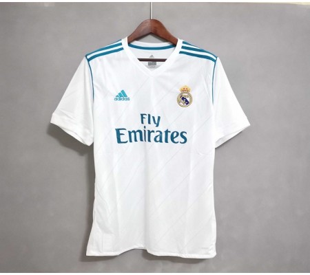 Real Madrid 17/18 Home White Soccer Jersey